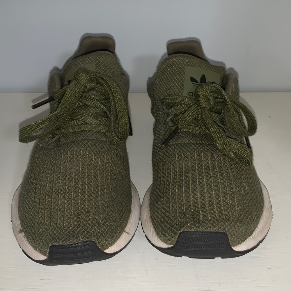 Army green kids Adidas